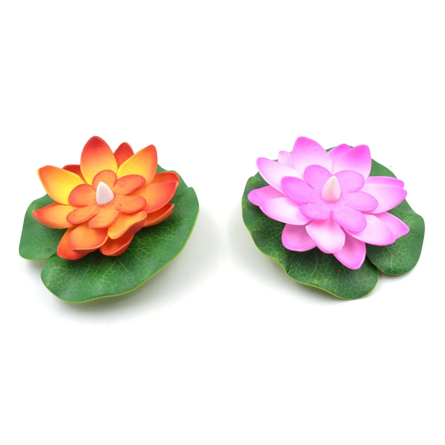 6556a WATER FLOATING SMOKELESS CANDLES & LOTUS FLOWERS SENSOR LED TEALIGHT FOR OUTDOOR AND INDOOR DECORATION - PACK OF 2 CANDLE CANDLE (PACK OF 2)