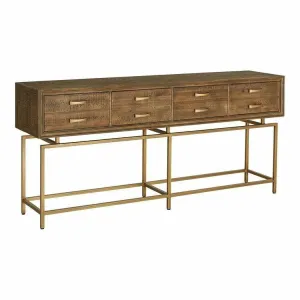 71 Inch Console Table Natural Art Deco