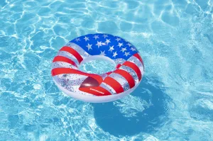 Americana Glitter Swim Ring - 36"