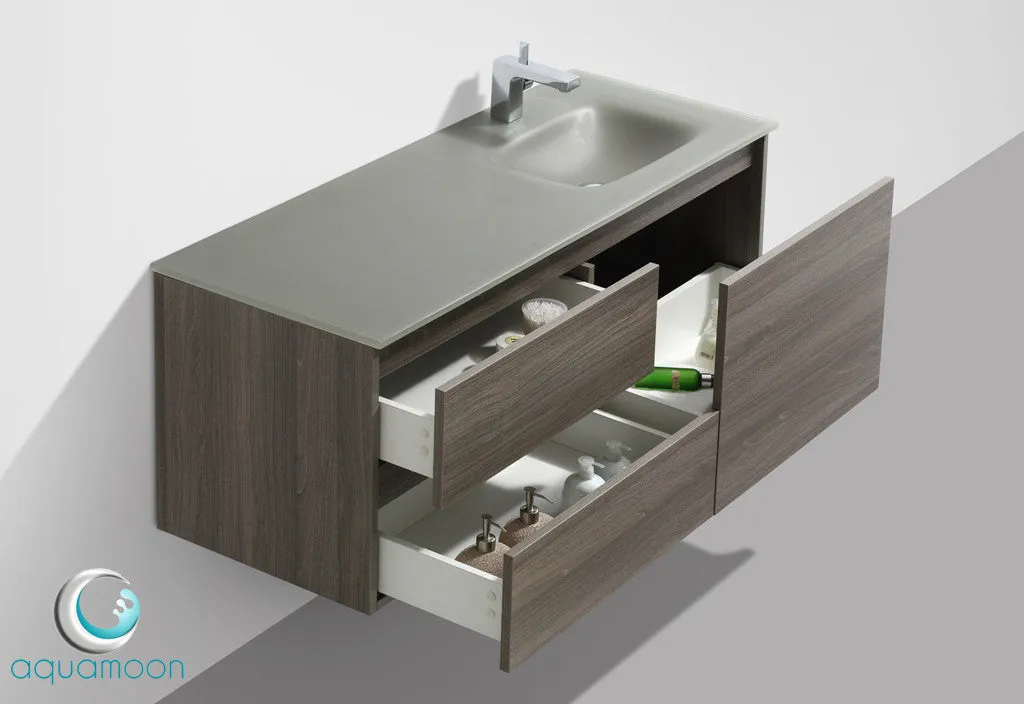 Aquamoon Oracle 51 Modern Bathroom Vanity - Maple Grey