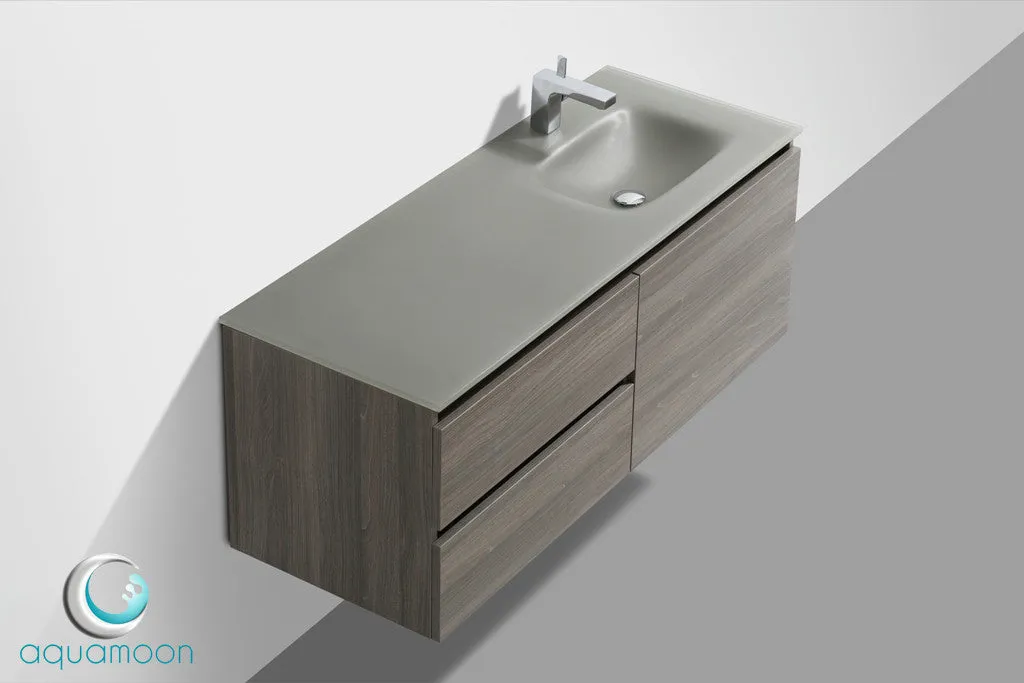 Aquamoon Oracle 51 Modern Bathroom Vanity - Maple Grey