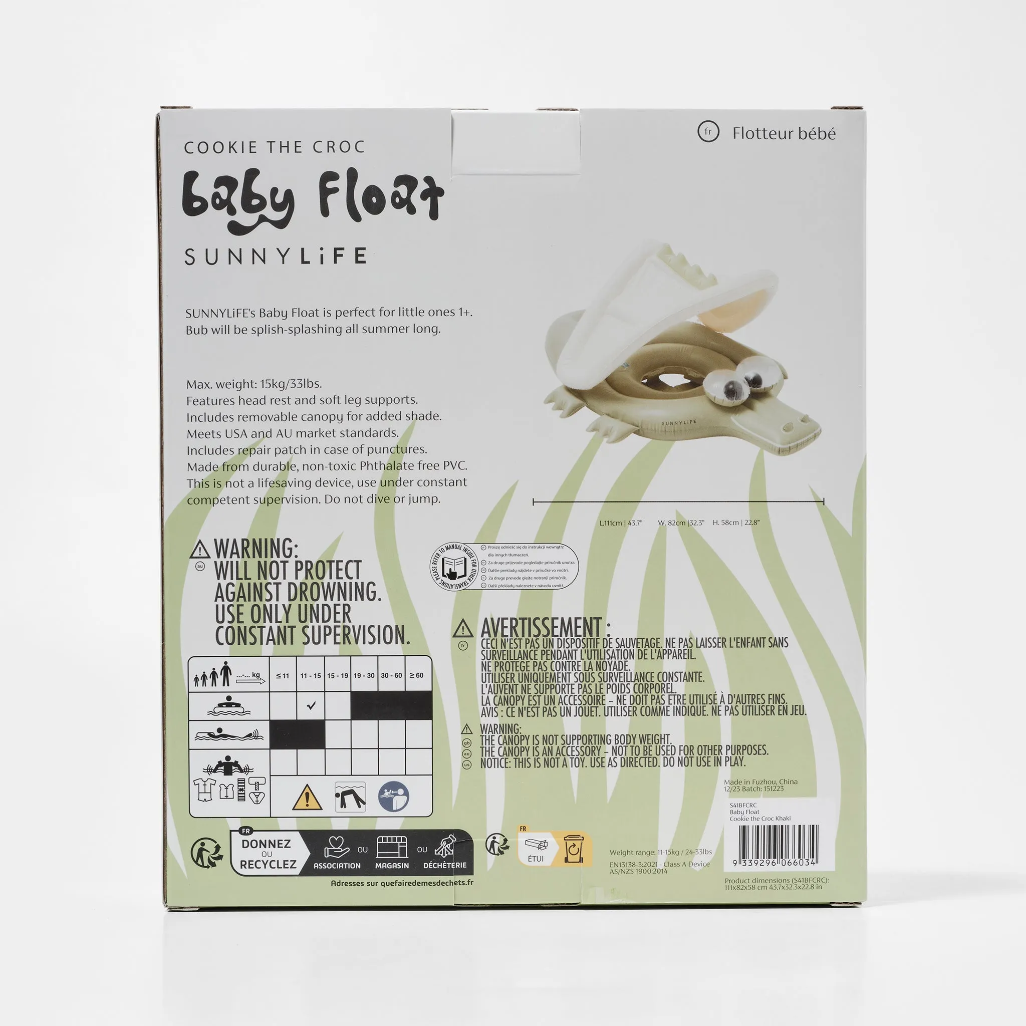 Baby Float | Cookie the Croc Khaki