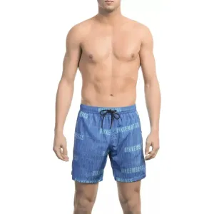 Bikkembergs Blue Polyester Men Swim Shorts