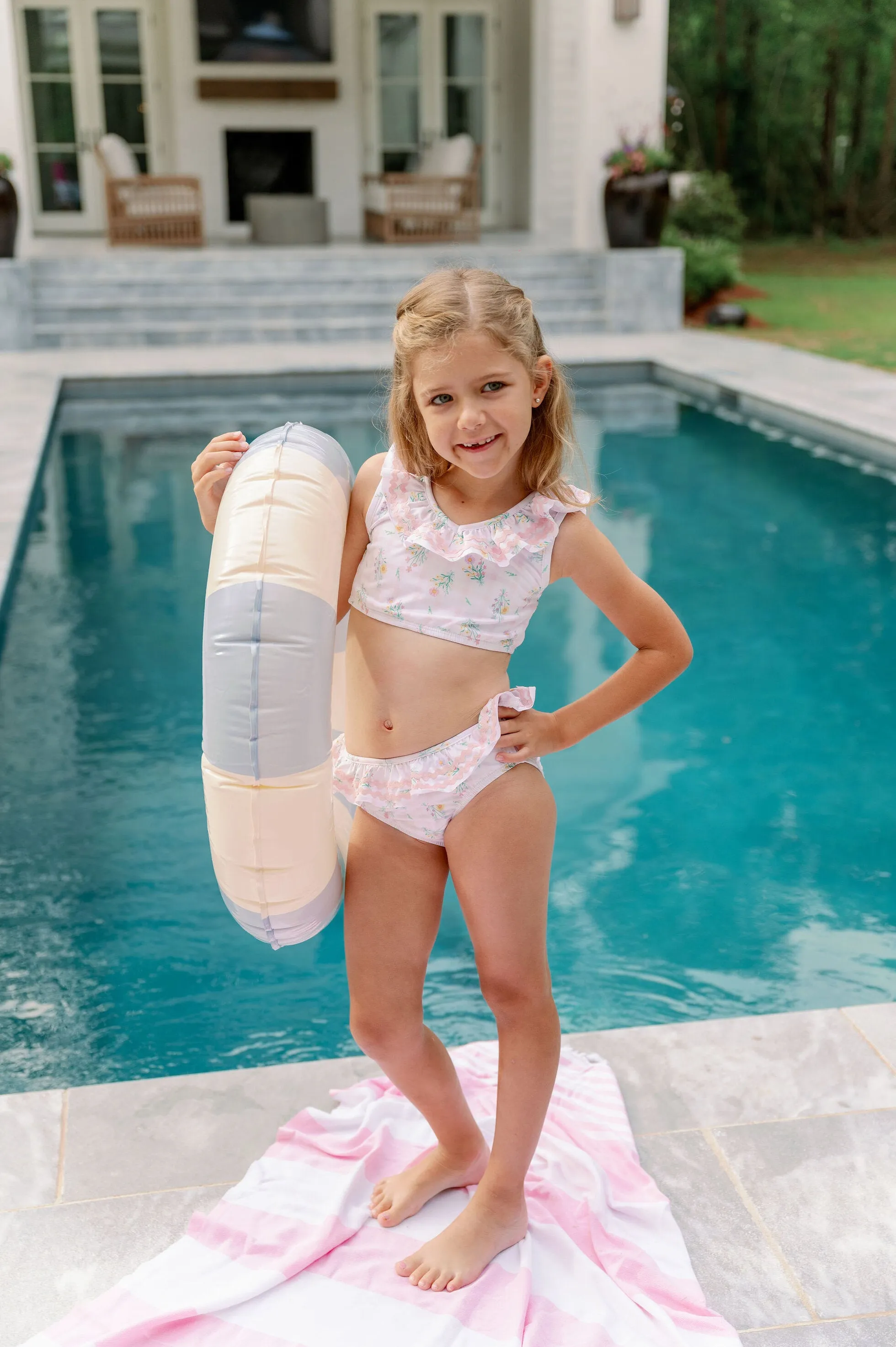 Brandy Two Piece Swimsuit - Wilmington Wildflower Windowpane