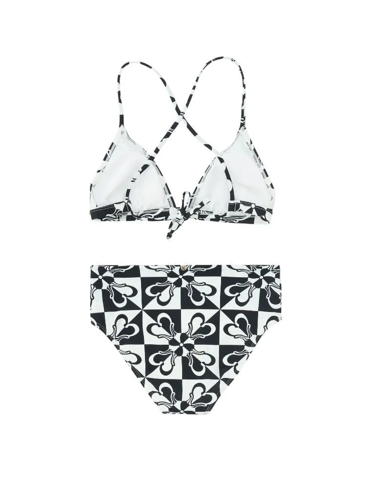 CHILLHANG Original Flower Print Bikini Set 2 Piece Swimsuit