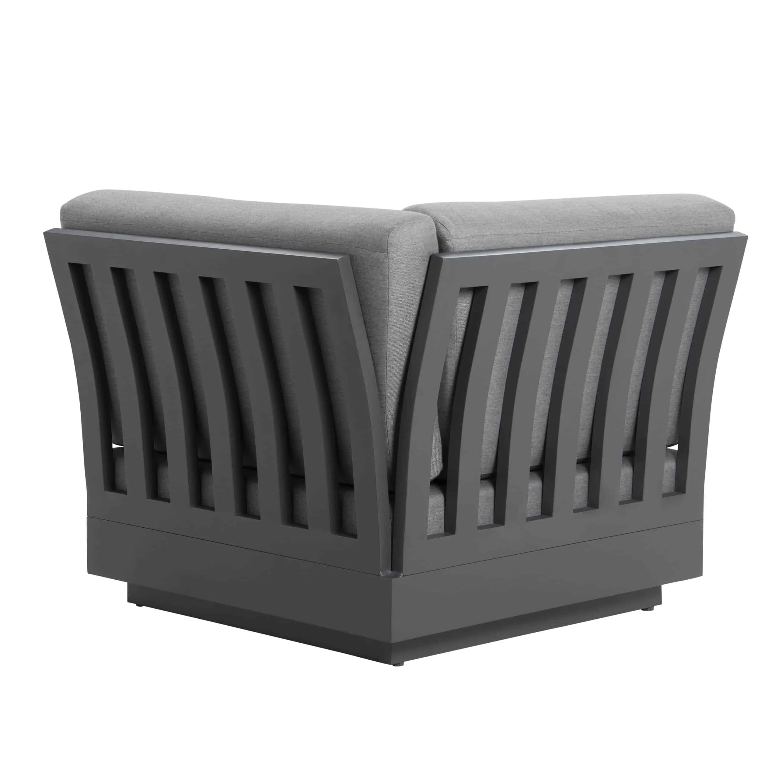 Crete Aluminium Outdoor Sectional Corner (Charcoal)