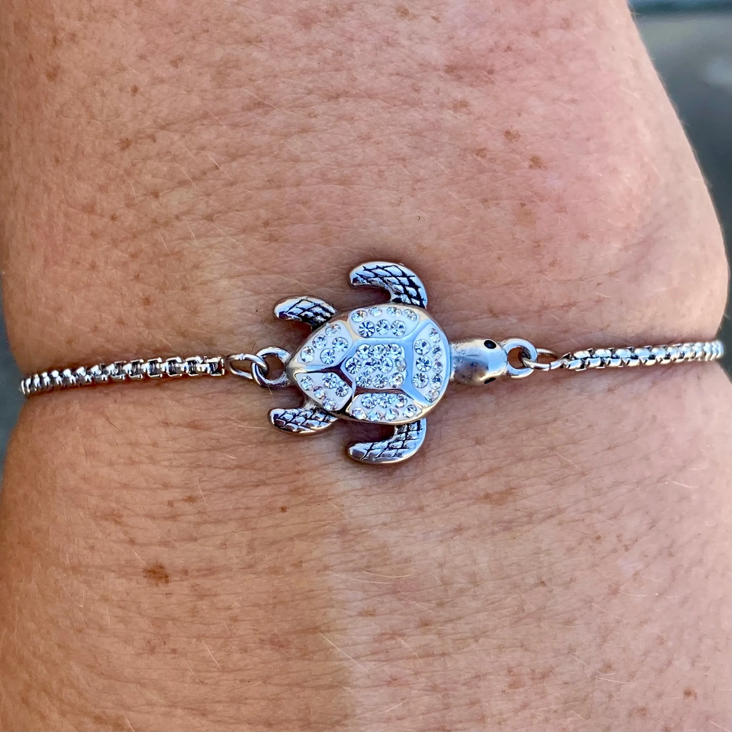 Crystal Sea Turtle - Bracelet - 2591B