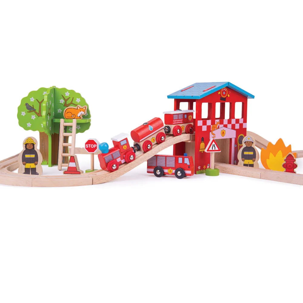 Fire Station Train Set