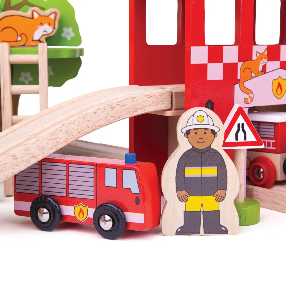 Fire Station Train Set