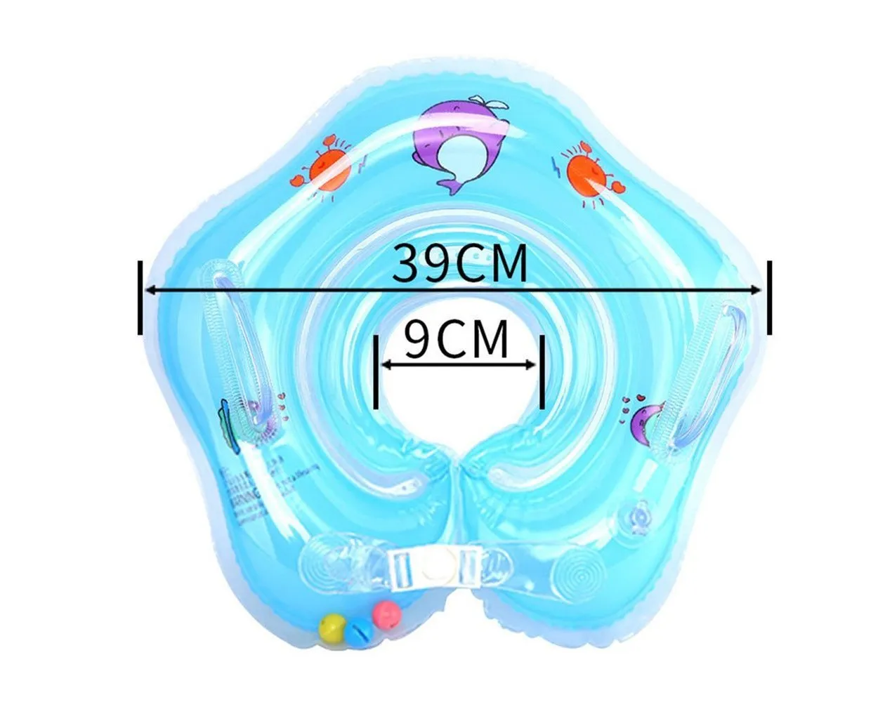 Flower Adjustable Baby Neck Float Swimming Ring - Green