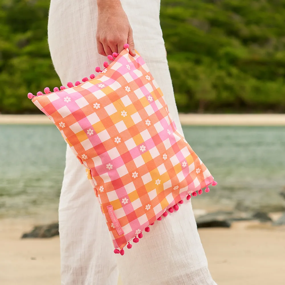 Inflatable Beach Pillow - Retro Tile