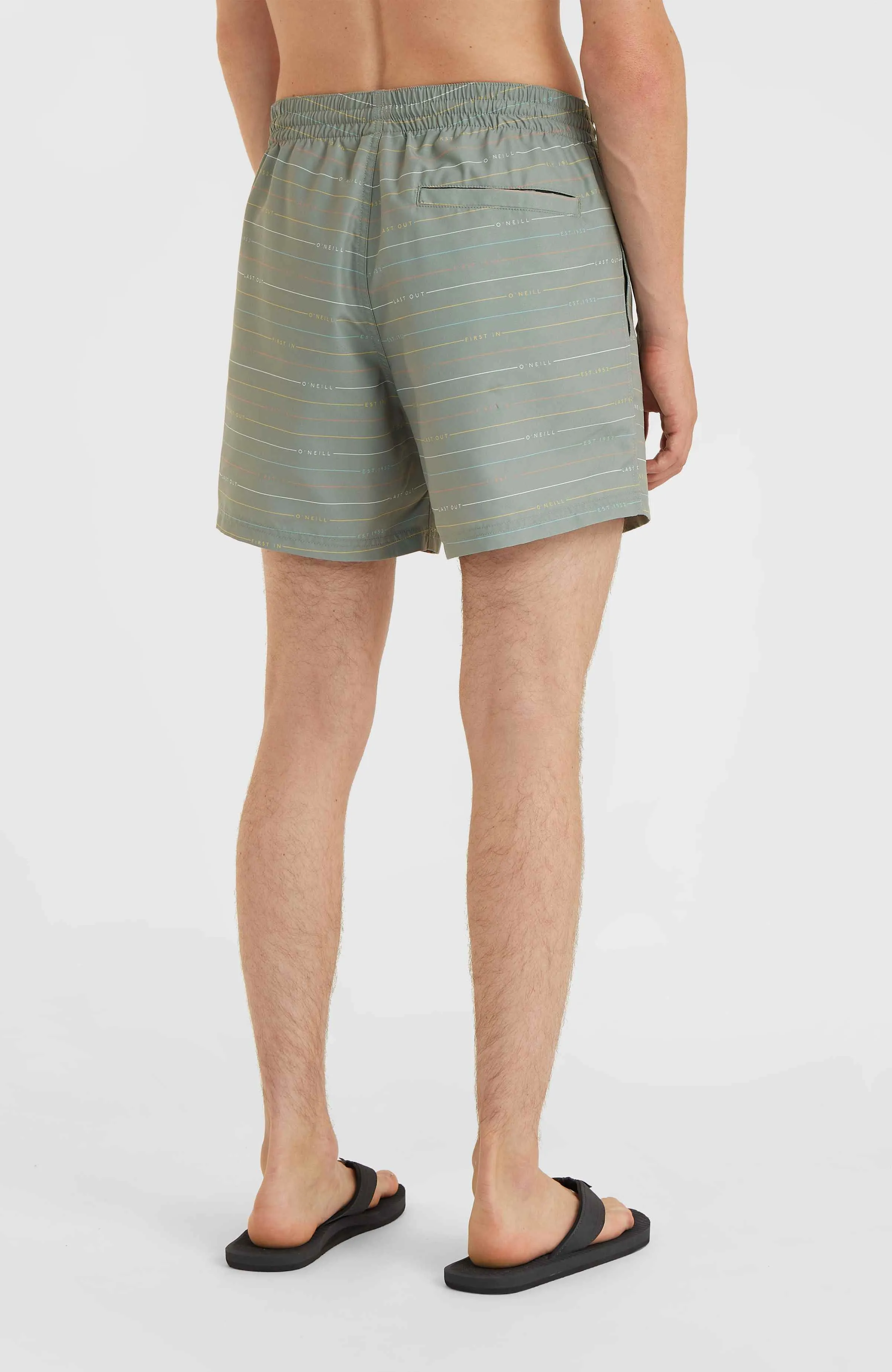 Jack O'Neill Cali First 15" Swim Shorts | Green First Name Stripe