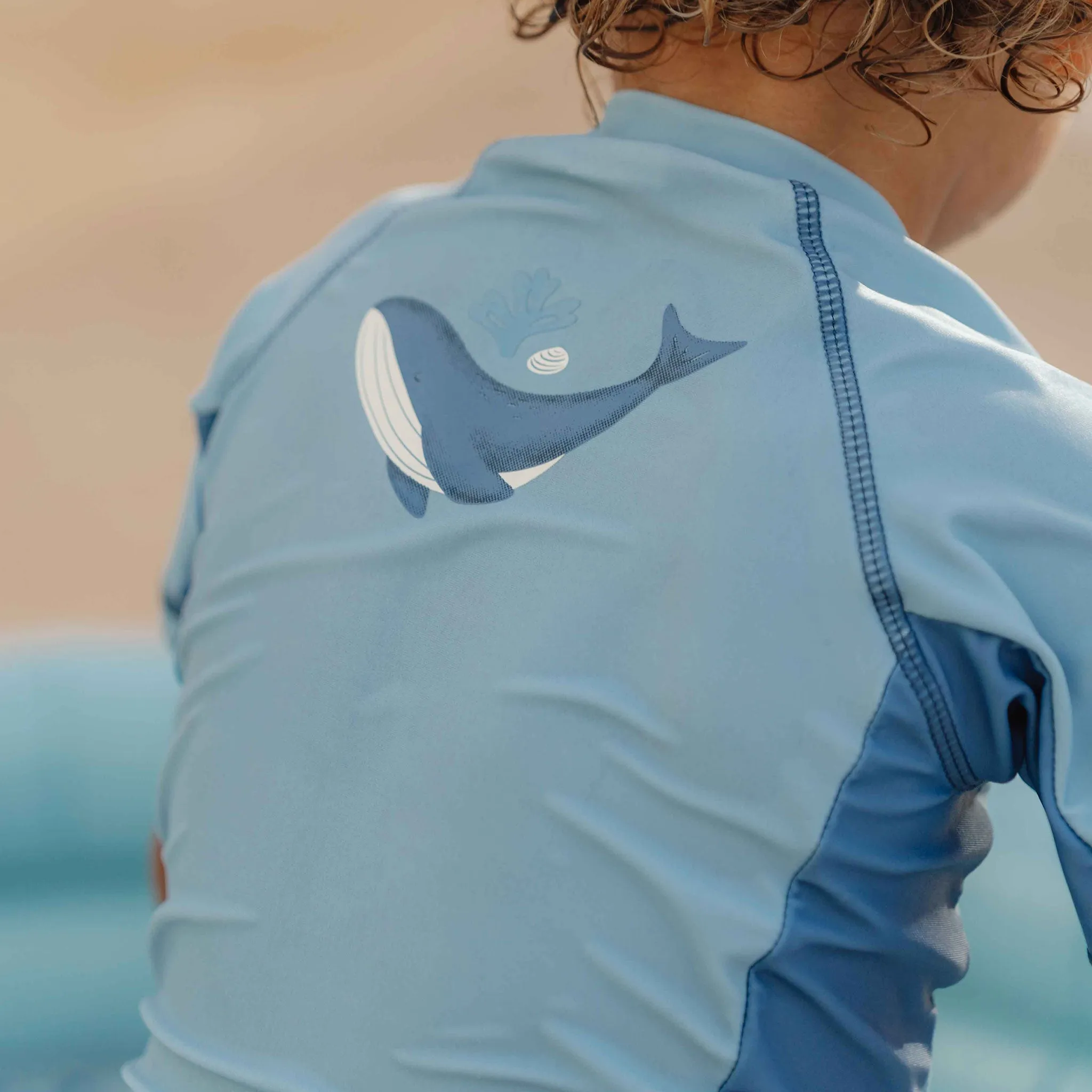 Little Dutch Short-Sleeve Rash Vest - Blue Whale