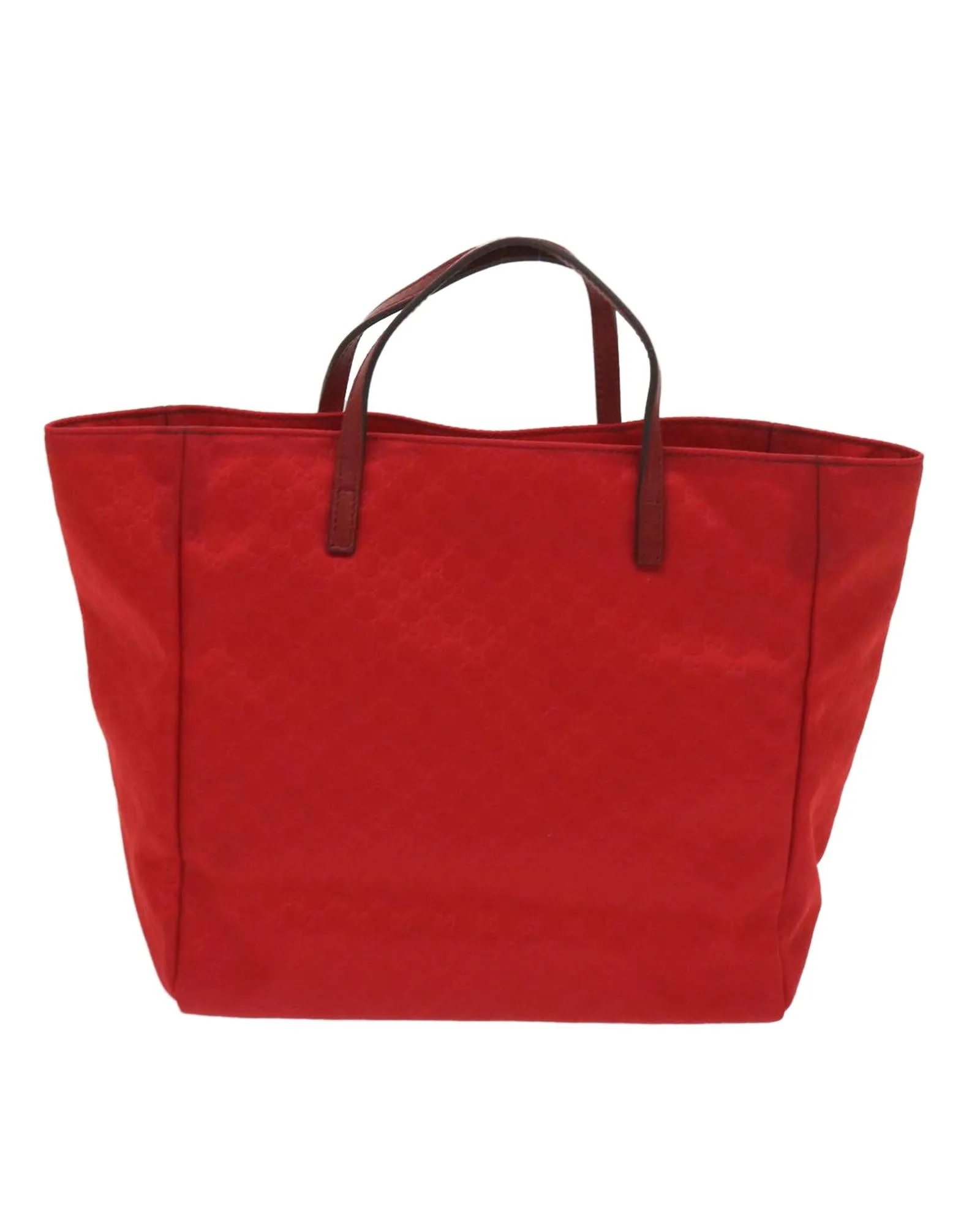 Micro GG Canvas Tote Bag in Red Nylon