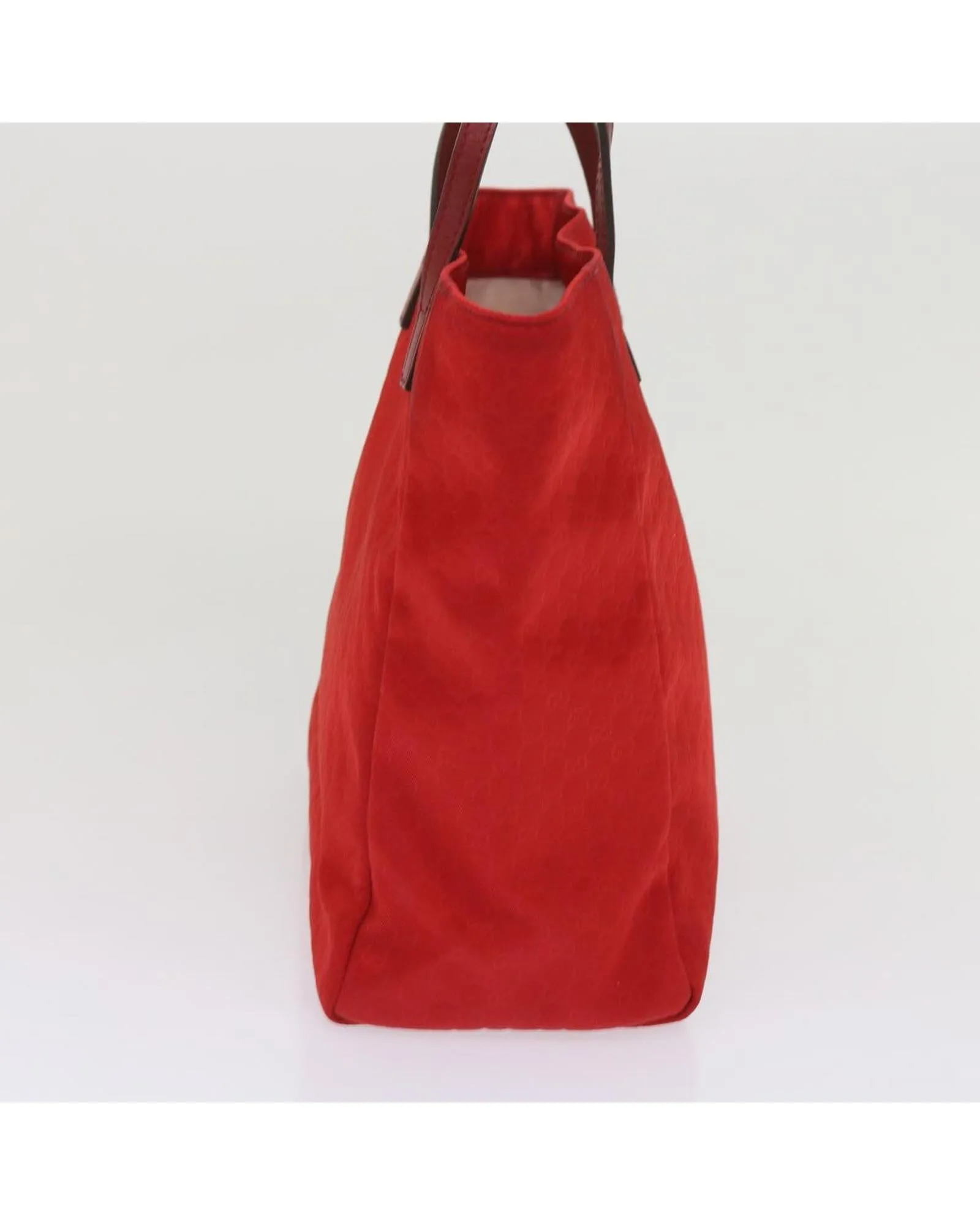 Micro GG Canvas Tote Bag in Red Nylon