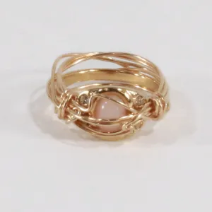 Milky Pink - Vintage Cocktail Ring