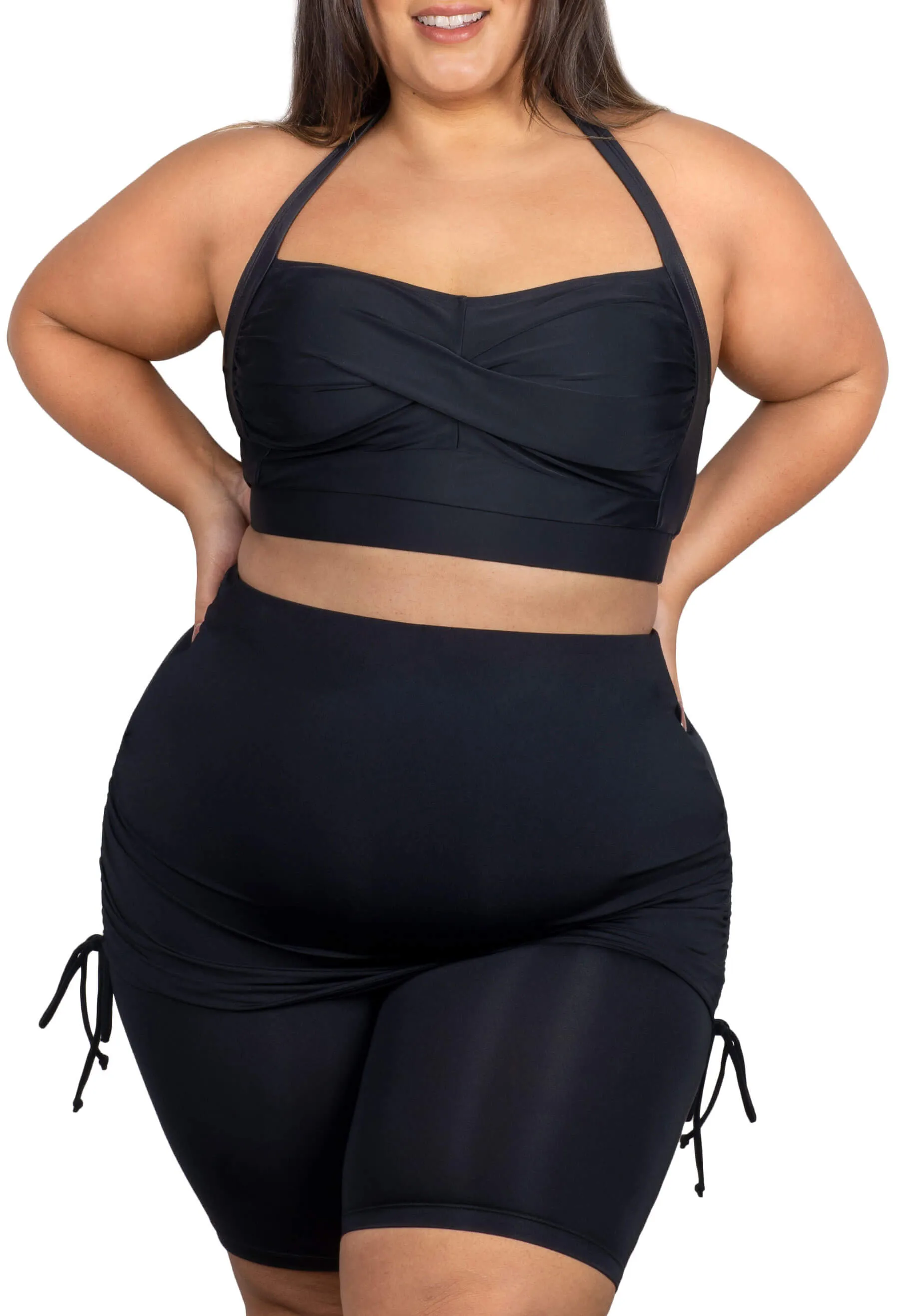 Plus Size Anti-Chafing Swim Skirt and Bikini Set