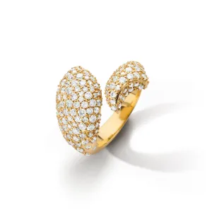 "Perseverance" Fish Pave Diamond 18K Ring