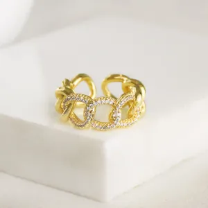 Studded Link Chain Ring