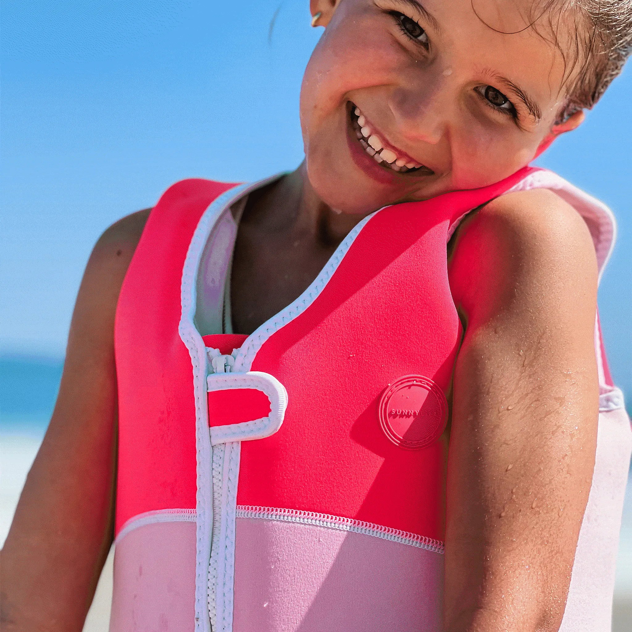 Swim Vest 2-3 | Melody the Mermaid Neon Strawberry