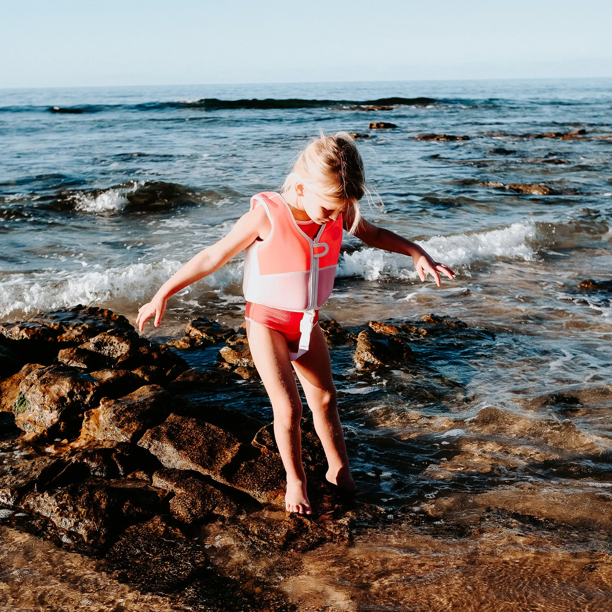 Swim Vest 2-3 | Melody the Mermaid Neon Strawberry