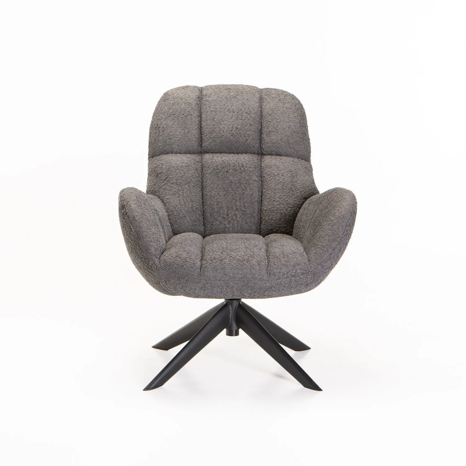 TEAGAN BOUCLÉ FABRIC SWIVEL CHAIR