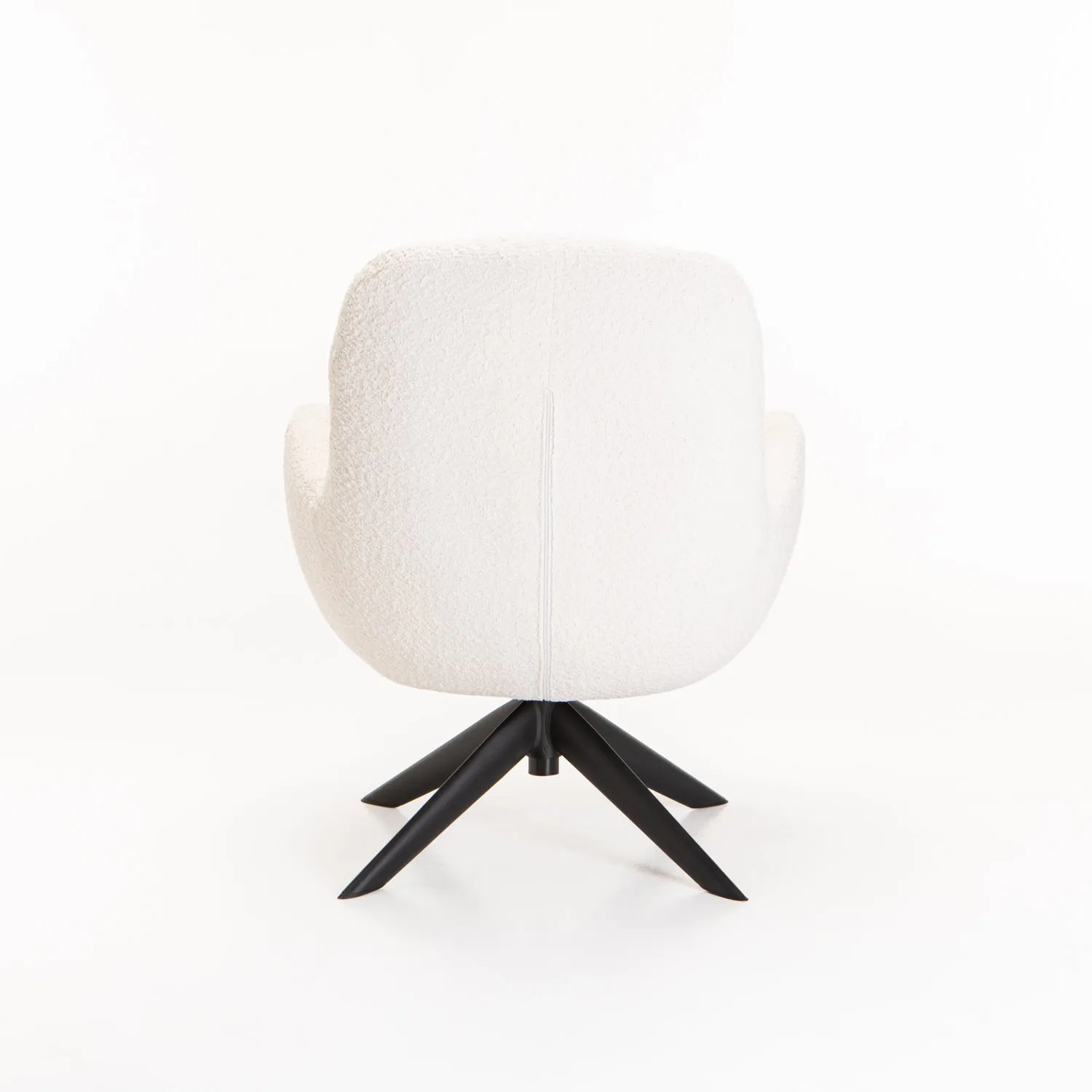 TEAGAN BOUCLÉ FABRIC SWIVEL CHAIR