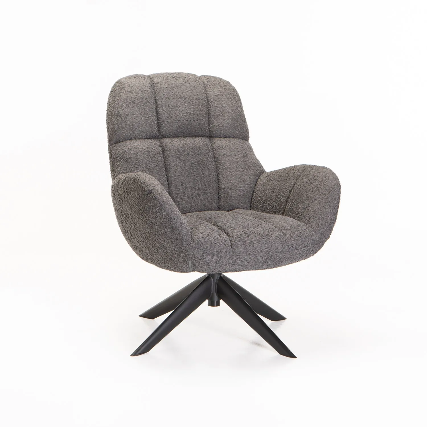 TEAGAN BOUCLÉ FABRIC SWIVEL CHAIR