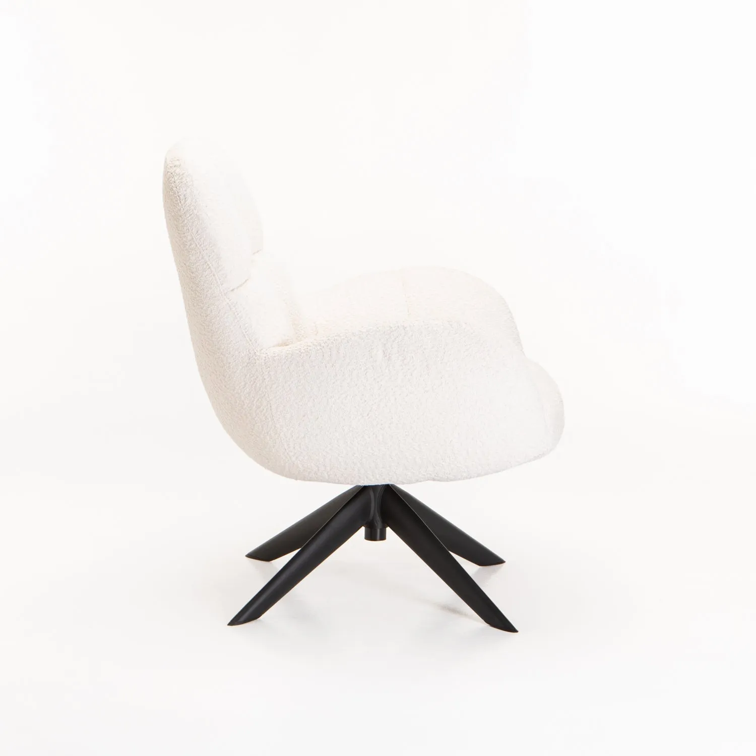 TEAGAN BOUCLÉ FABRIC SWIVEL CHAIR