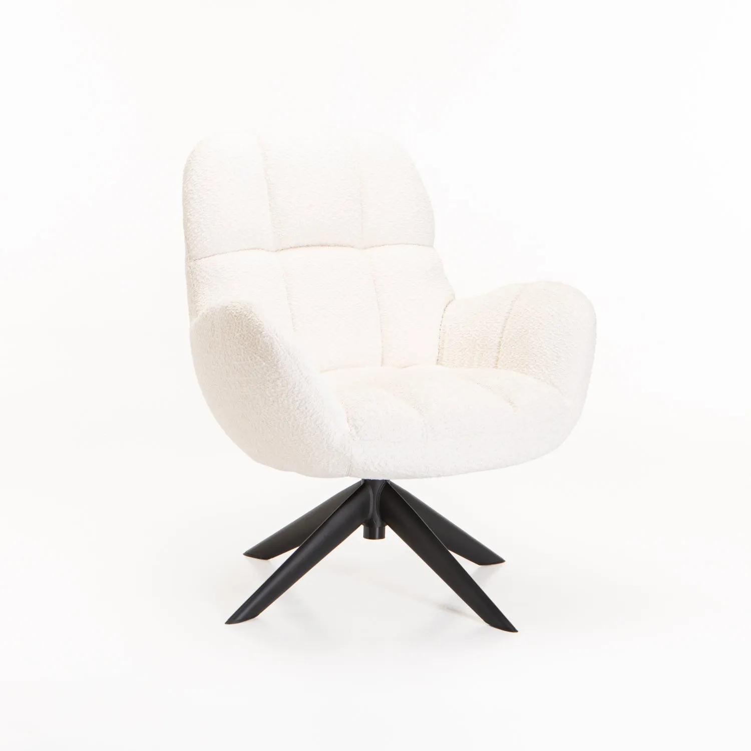 TEAGAN BOUCLÉ FABRIC SWIVEL CHAIR