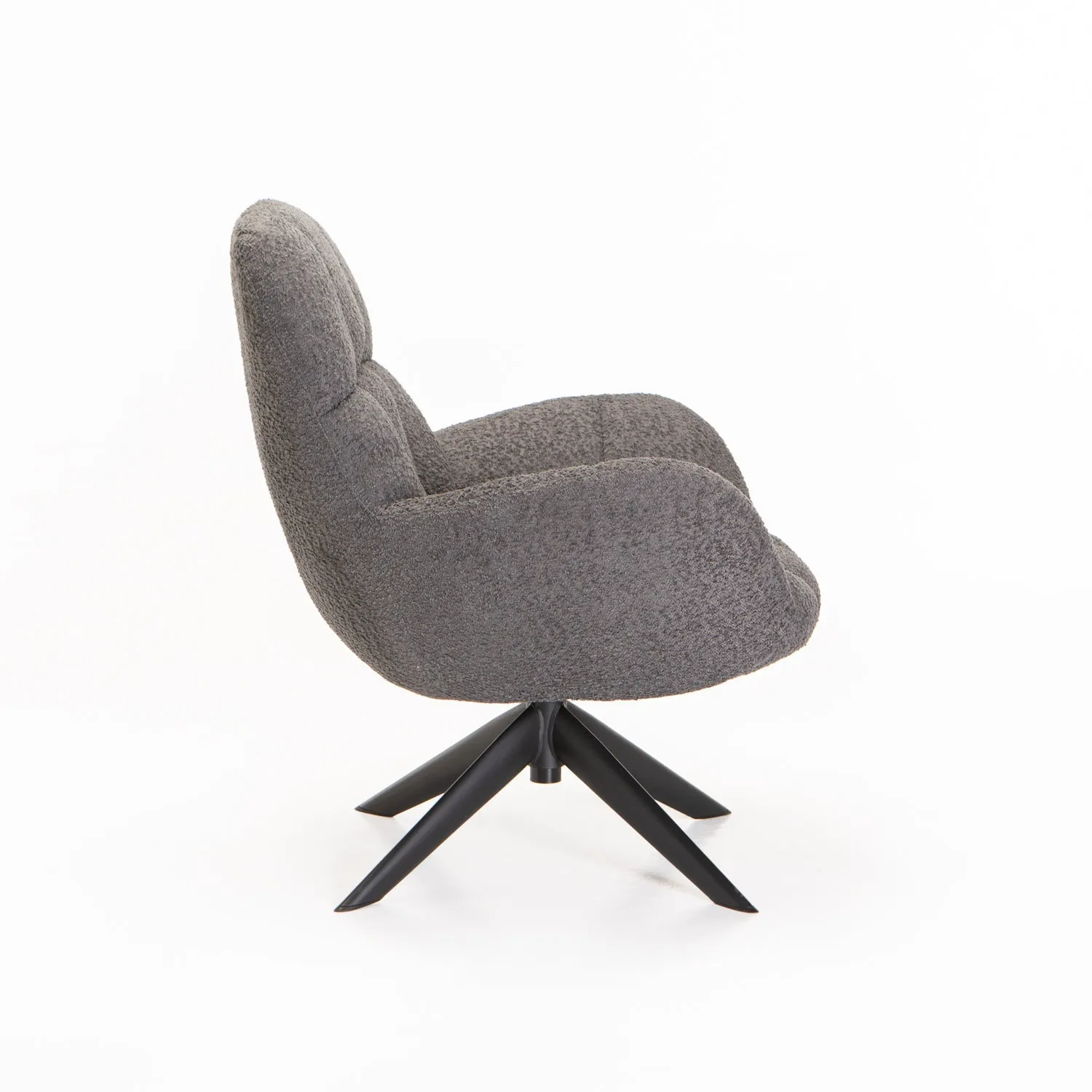 TEAGAN BOUCLÉ FABRIC SWIVEL CHAIR