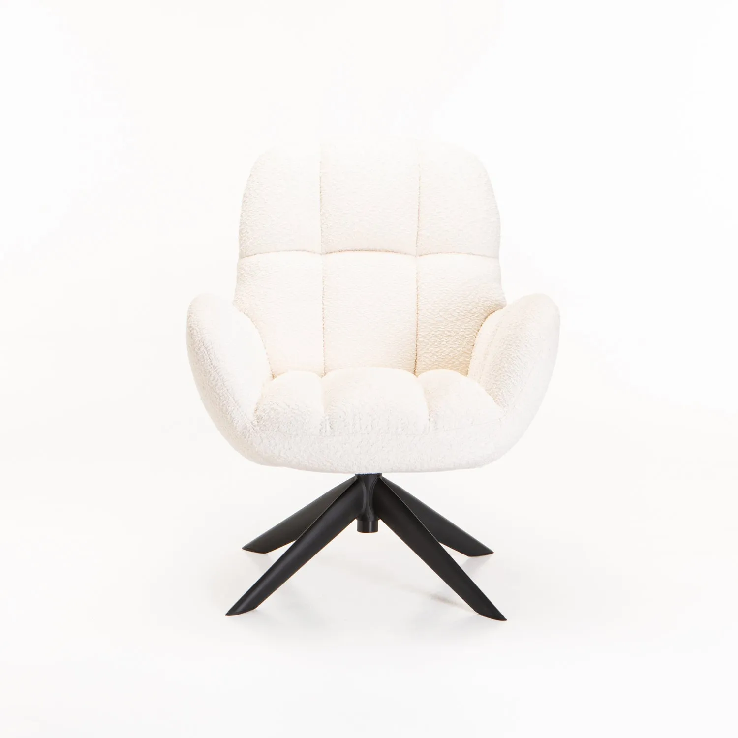 TEAGAN BOUCLÉ FABRIC SWIVEL CHAIR