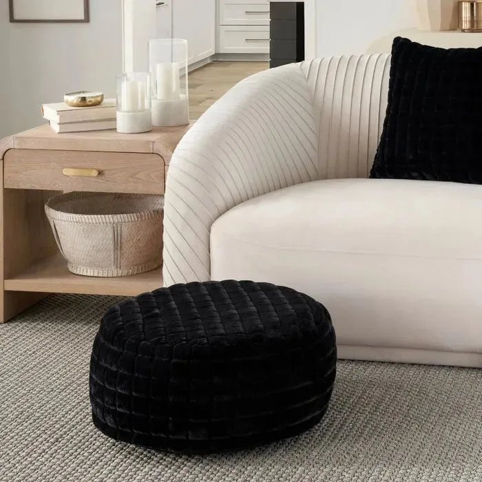 Waverly Pillows RD123 Black Pouf